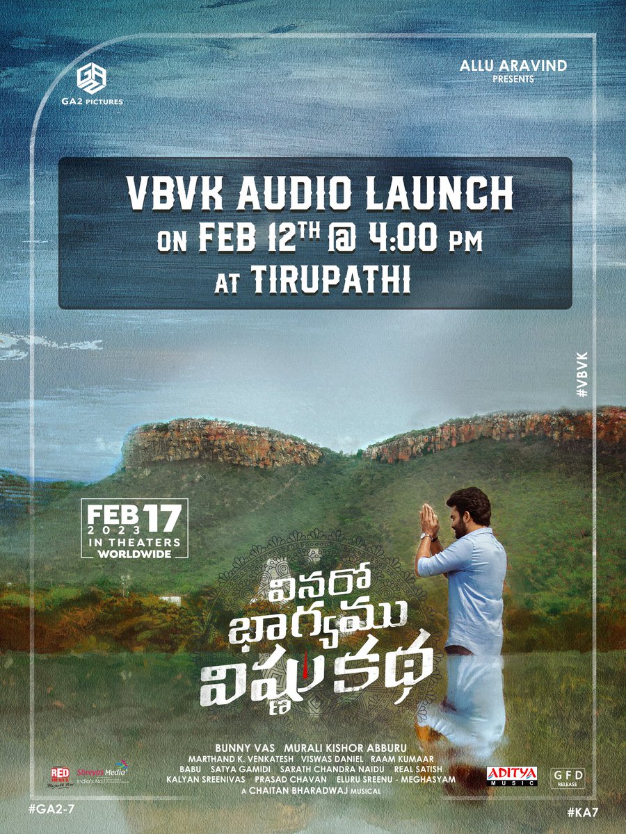 Jeevannarayan4's tweet photo. Stunningly Amazing !!!!#VinaroBhagyamuVishnuKatha Audio Launch Event on Feb 12th  Tirupathi ❤️🔥

#VBVKTrailer - https://t.co/dMtzREgFwA 

#KiranAbbavaram #VBVK https://t.co/ERByUooUXK