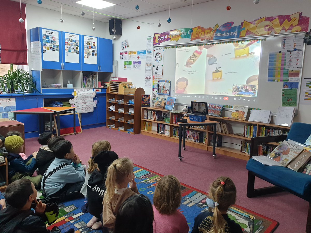 We have concluded our #WorldReadAloud2023 celebrations today with a fabulous visit! Preschoolers and kindergarteners got to meet @kpiependreigh. We loved listening to Luna’s Green Pet and were excited to meet a determined, creative, and nature-loving Luna! #tashschool