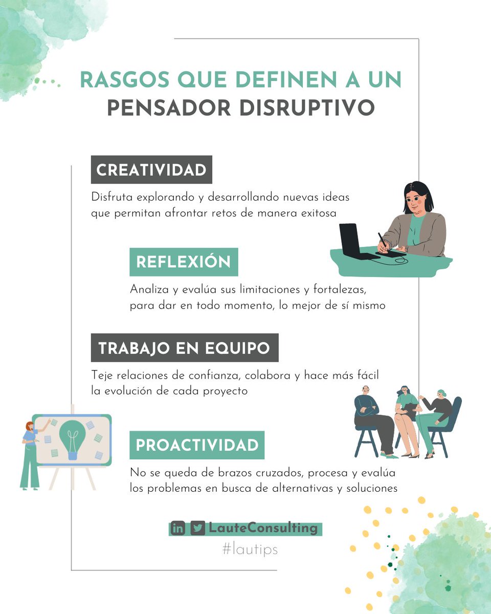 LauteConsulting's tweet photo. Averigua si tienes un pensador disruptivo en tu #equipo. AquΓ algunas pistas ππ
#rrhh #lautΓ©consulting #liderazgo #disruptivethinker #creatividad https://t.co/nsbpWU3YR6