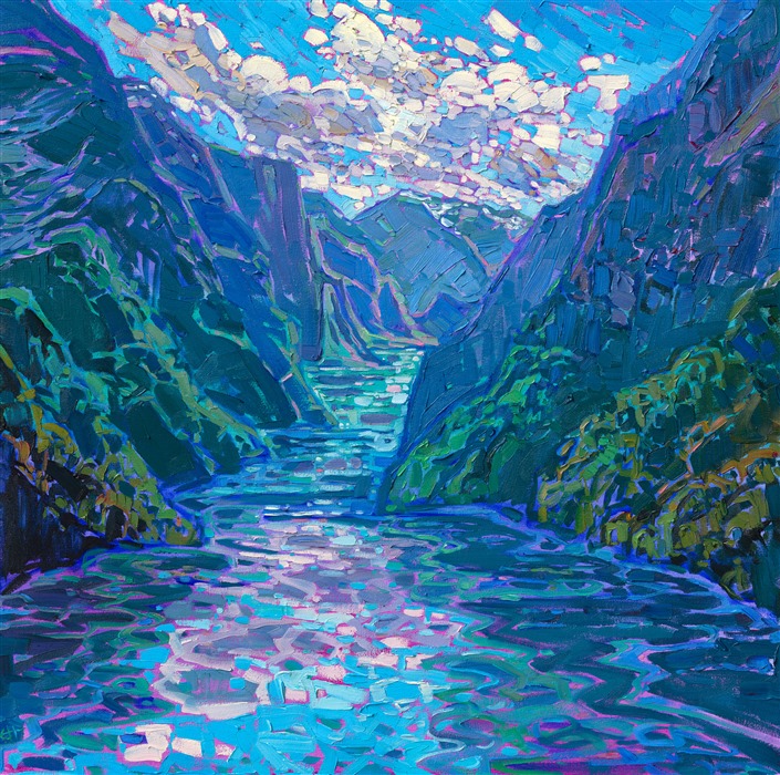 Fjords of Norway
by Erin Hanson
Original SOLD 
3D Replicas and Prints Available

This is a commission capturing the grandeur of Norway's fjords. The painting captures the blues and greens of Norway in thick, impressionistic brush strokes.

erinhanson.com/Prints/Fjords_…

#fineartprint