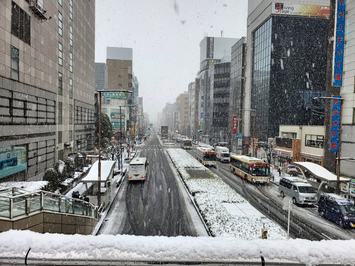 mao971024's tweet photo. さすが八王子、駅前でもなかなかの雪⛄ https://t.co/SVZ73dIuC6