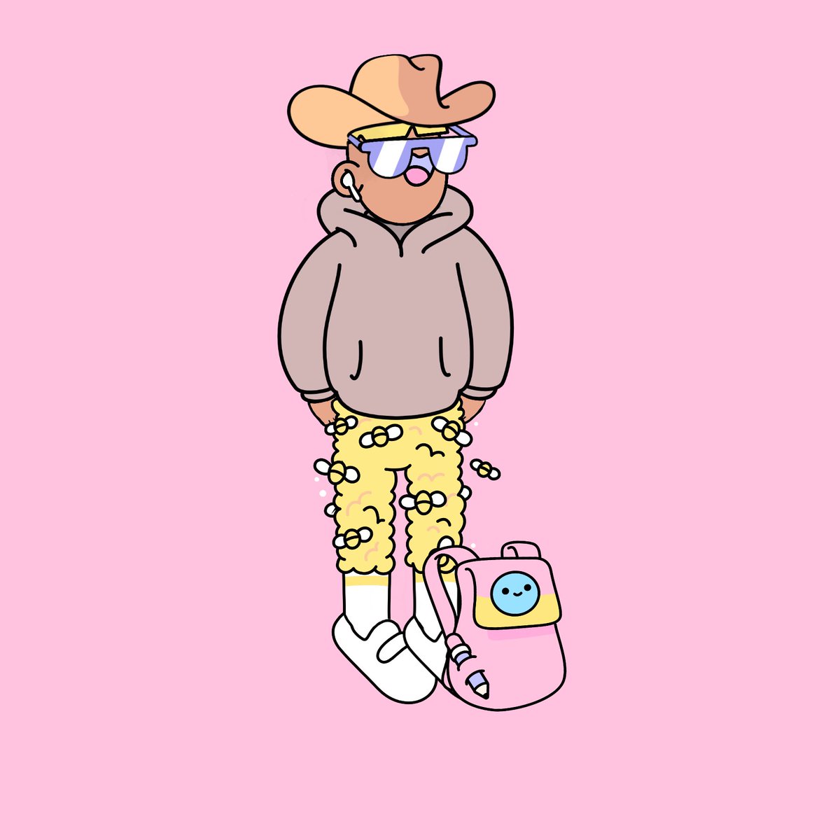 YoChanoNFT's tweet photo. Outfit of The Day:

Comfy hoodie: ✅
BeesWax trousers: ✅
Clean white kicks: ✅

Thanks to @slowshi &amp; @evaluatexyz for the incredibly smooth trades! https://t.co/MyQF7qjAs3