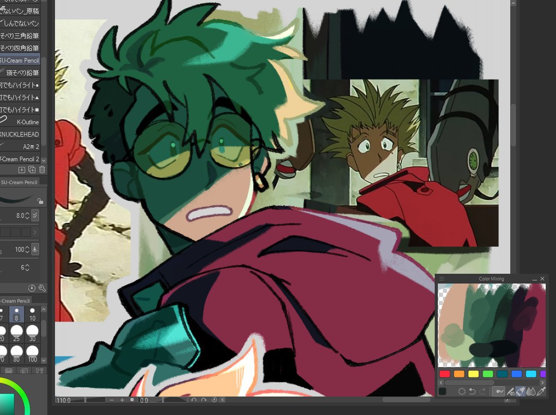 ozmodai's tweet image. love and joy and having fun btwn work wip
#TRIGUNSTAMPEDE