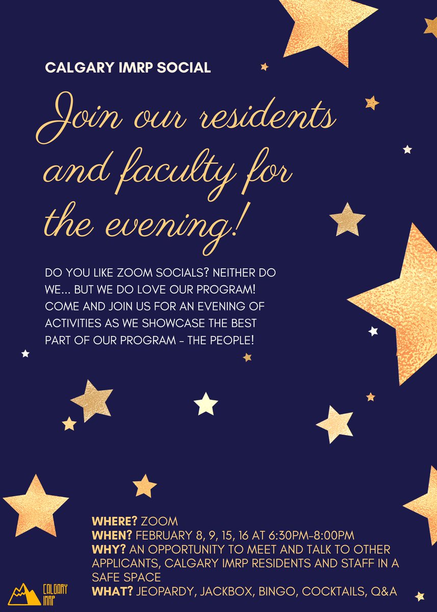 And thaaaat's a wrap for our first week of interviews and virtual socials. Thank you to all the residents, faculty, administration and most importantly, our applicants for attending our events!

We look forward to more fun next week!