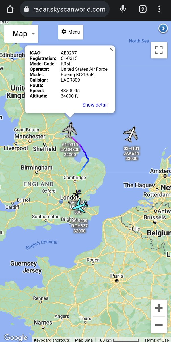 SkyScanWorld ️🚁📡 on Twitter "USAF 🇺🇸 Boeing RC135W Rivet Joint 624131 JAKE11 Looks To