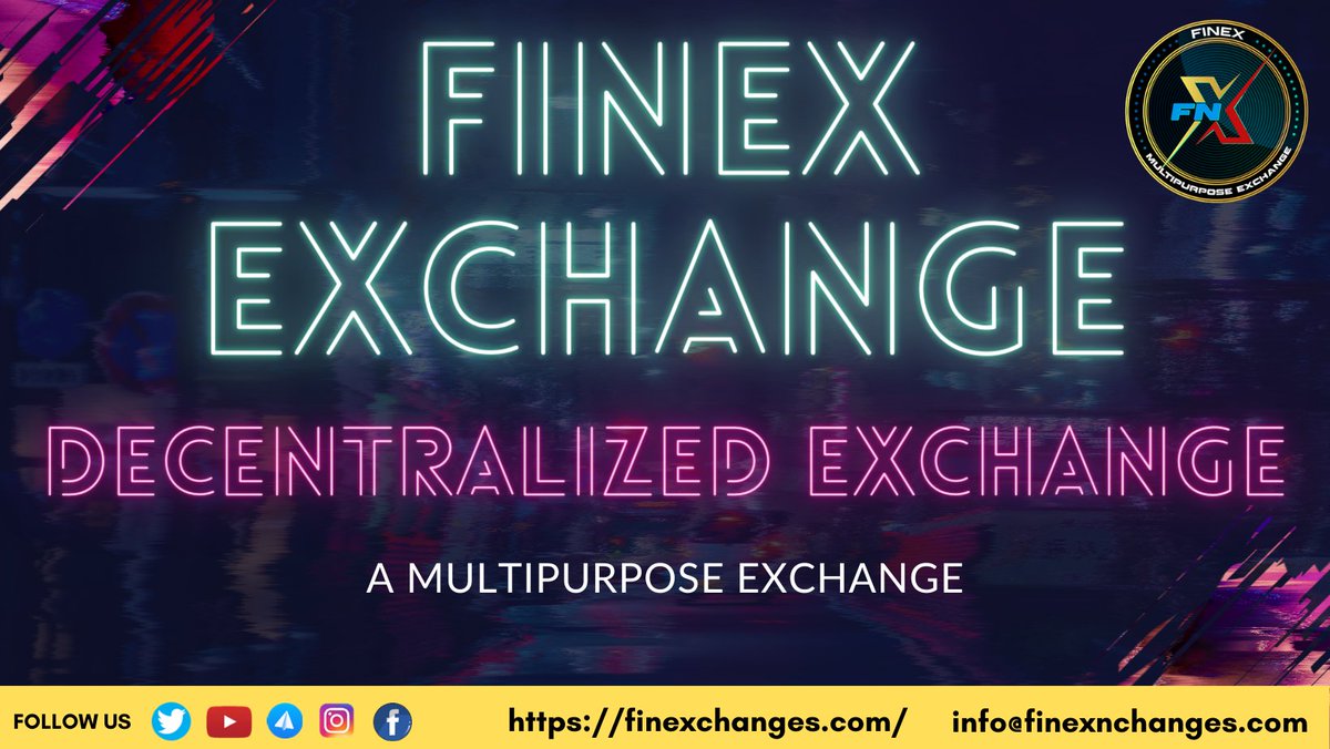 FinexExchange's tweet photo. Decentralized Exchange https://t.co/tPsU1JvHob
