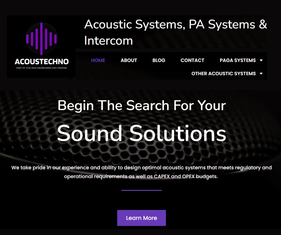 Presenting Acoustechno, a site dedicated to acoustic systems! 

Learn more about how our engineers apply the Theory of Sound Propagation when designing Public Address systems:
acoustechno.com/theory-of-acou…

#sound #engineering #PAGA #systems #acousticsystems