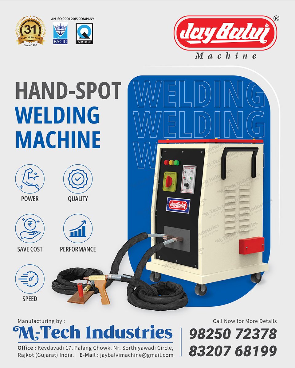 JayBalvi's tweet photo. Hand Spot Welding Machine
#jaybalvi #jay_balvi #jaybalvimachine #jay_balvi_machine #weld #handspotwelding https://t.co/xeXTdfoHsb