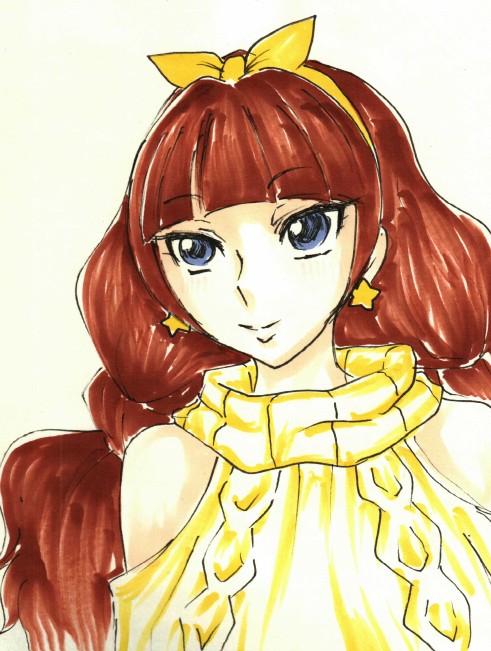 天ノ川きらら 「#ニットの日過去絵、秋服きらら。 」|沖庵のイラスト
