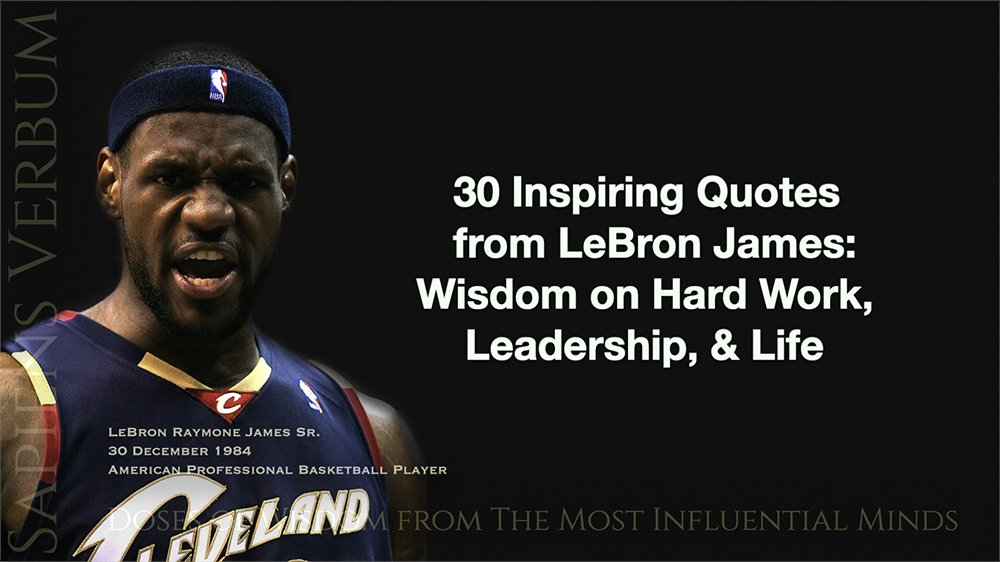 Get ready to be motivated! Our latest video showcases 30 of LeBron James' most inspiring quotes on hard work, leadership, and life. Tune in soon #LeBronJames #Quotes #Motivation #BasketballGreats