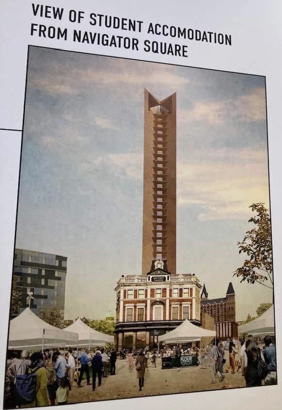 The proposed new block of student flats at the old Archway hospital is erm…quite something.

<a href="/diarmaid_w/">Diarmaid Ward</a> <a href="/KayaJunction/">Kaya Comer-Schwartz</a> we really want the site to be redeveloped - and the other blocks seem grand, height wise…but the southern one is like…ridiculous. Which they must know?