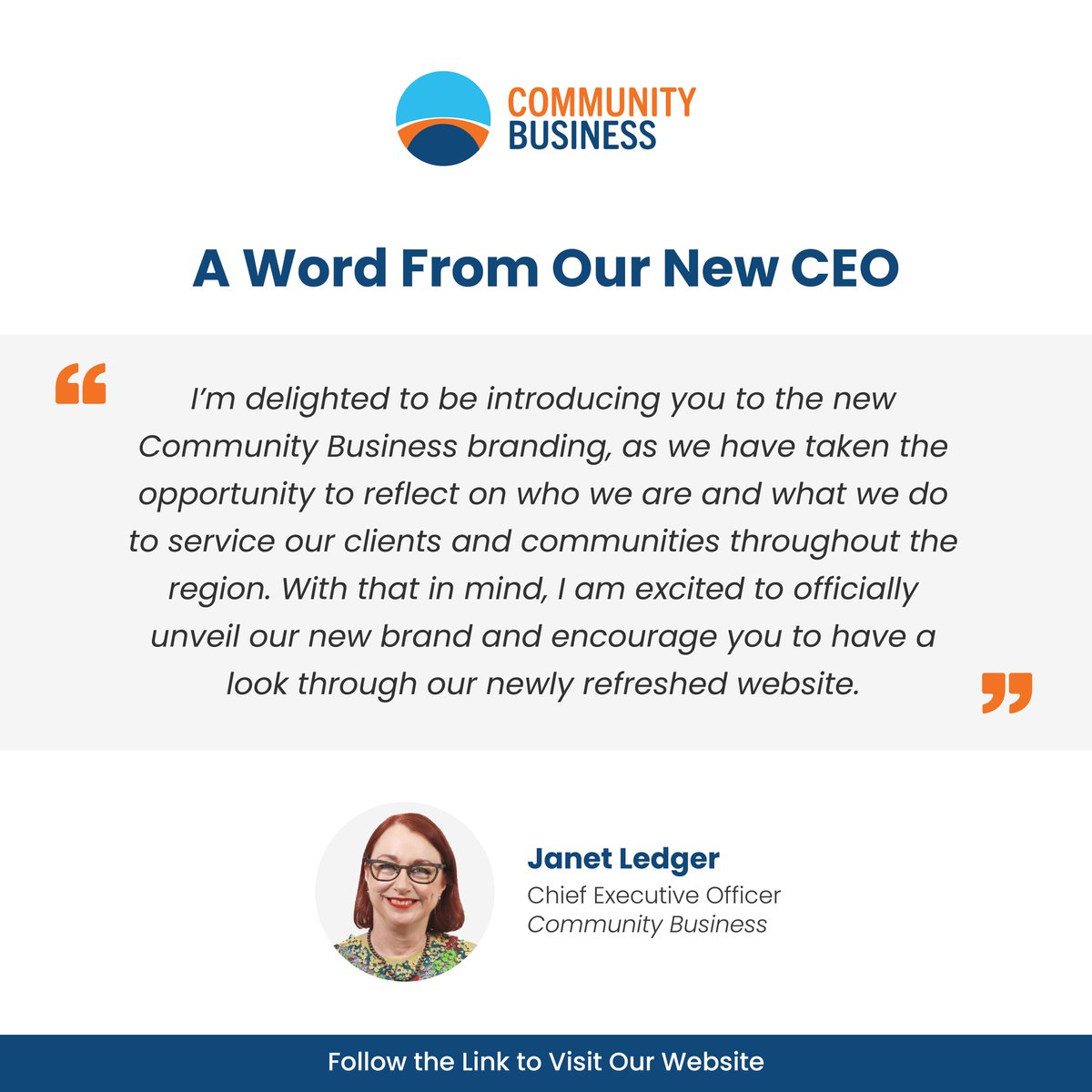 📣A Word From Our CEO
👉Visit Our Refreshed Website: communitybusiness.org
------------
📣A word from our new CEO about our new refreshed website and the launch of our new brand

Visit our website to see what's new in our brand refresh!