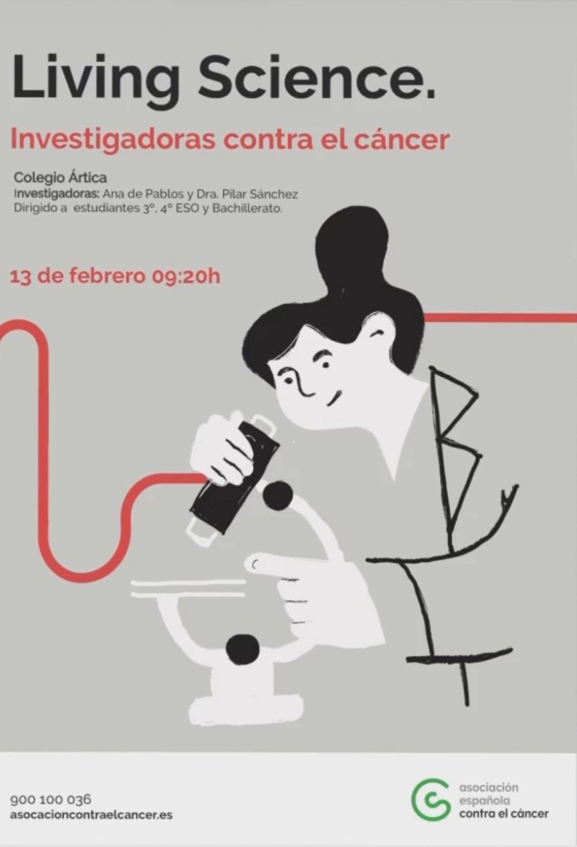 ¿Preparados para aprender sobre la lucha contra el cáncer? <a href="/ContraCancerMAD/">Asociación Española Contra el Cáncer en Madrid</a> presenta su charla el 13 de febrero. 
 Con expertos en la materia y testimonios inspiradores, esta es una oportunidad para conocer más sobre la prevención del cáncer.#ContraElCáncer #Prevención 💪💜