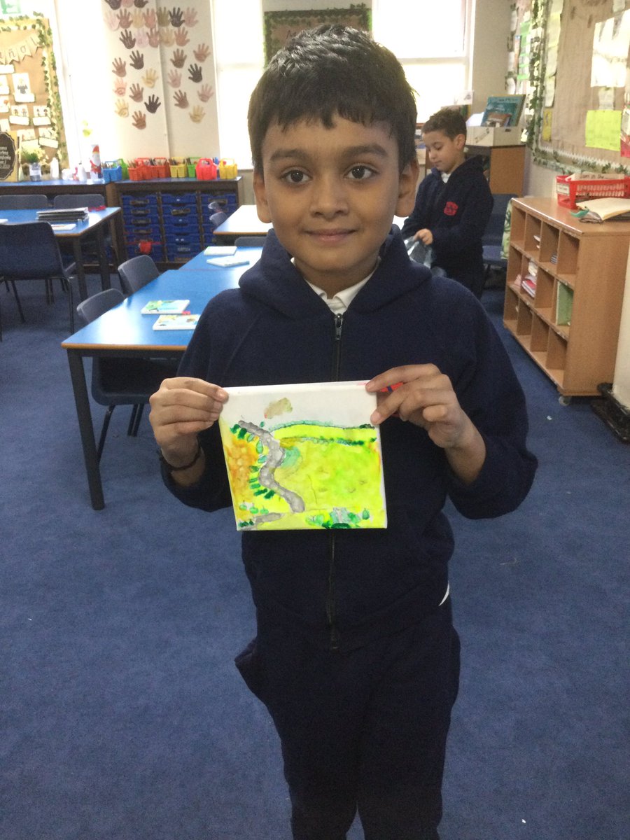 @Year3_WCP_ have loved learning about the Pointillism technique in Art, this week. The children then used it to create paintings on canvas of an Italian landscape, with their knowledge of colour theory! 🖼 🎨 👩‍🎨
