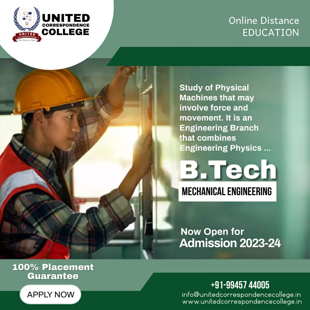 UnitedCorrespo1's tweet image. &quot;Earn a B.Tech in Mechanical Engineering online &amp;amp; develop skills for careers in design, manufacturing, and more.&quot;
contact now: wa.me/+919945744005
Learn More: unitedcorrespondencecollege.in/.../bachelor-o…
#BTech #onlinebtech #onlineclasses #distanceeducation #VijaySethupathi
