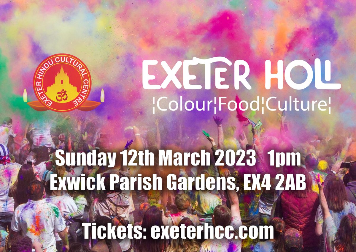 exeterhtemple's tweet photo. EHCC HOLI 2023 get your tickets now! https://t.co/oF9AADCqE4 https://t.co/AJckppzHeG