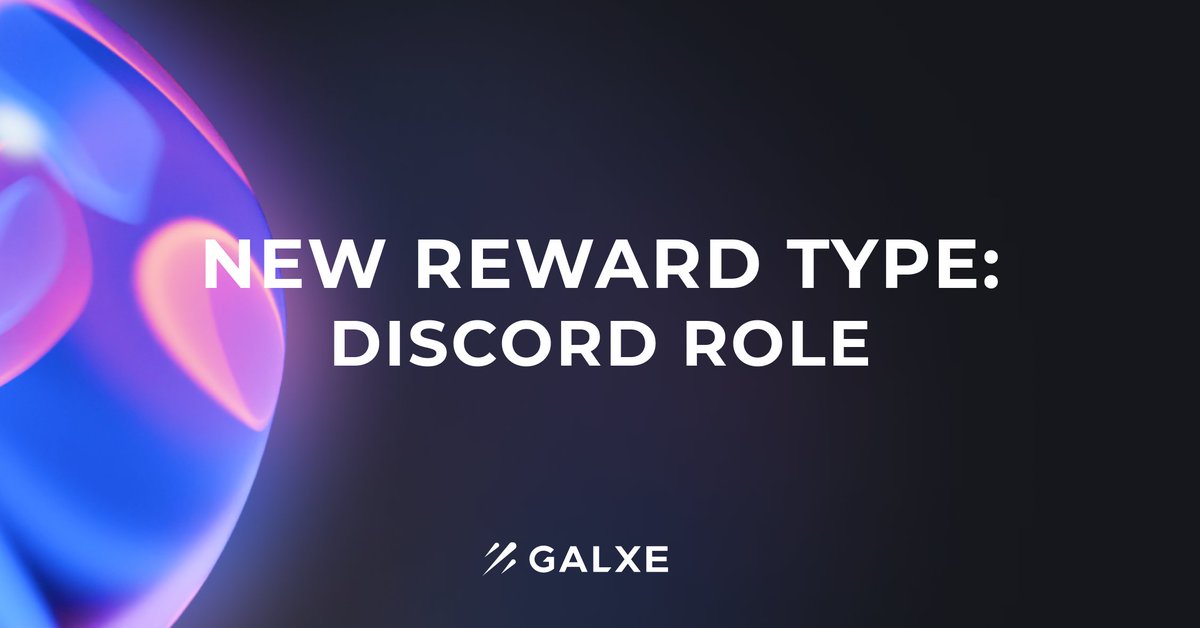 Galxe's tweet photo. Attention Community Managers in #Web3! 

Give your users a sense of pride and showcase their status with the latest Discord Role Reward feature on #Galxe 🏆

Automatically grant Discord roles to your most active participants with ease.

Try it now!
https://t.co/OO2HCIovOn https://t.co/RPsOe7n336
