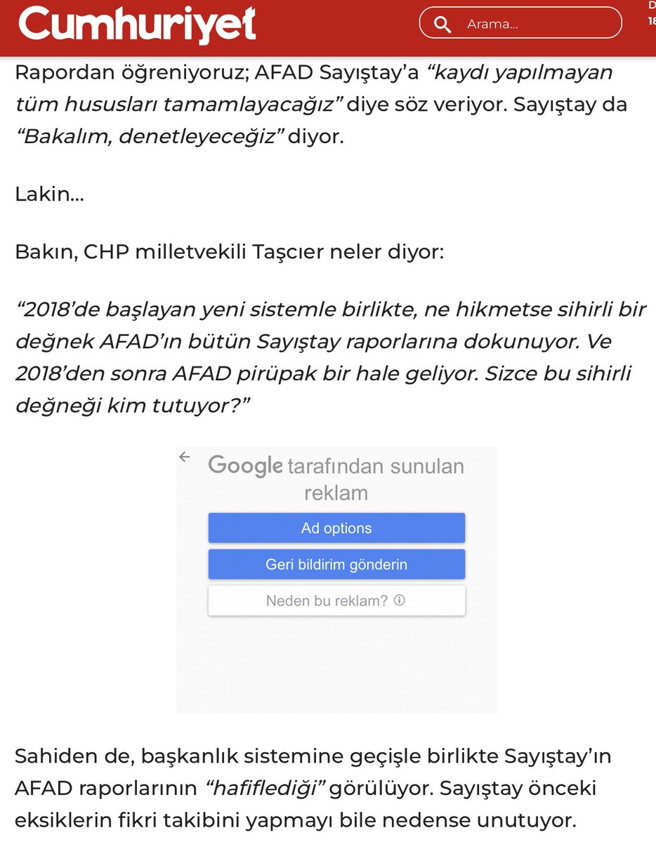 asfaltosman's tweet photo. Ahbap topladığı bağışları yönetemez, Afad’a aktarılmalı diye ortaya çıktı Akp’liler. O zaman Afad’ın parayı nasıl yönettiğine  bakalım, Sayıştay raporlarıyla. https://t.co/L4H93tblxw