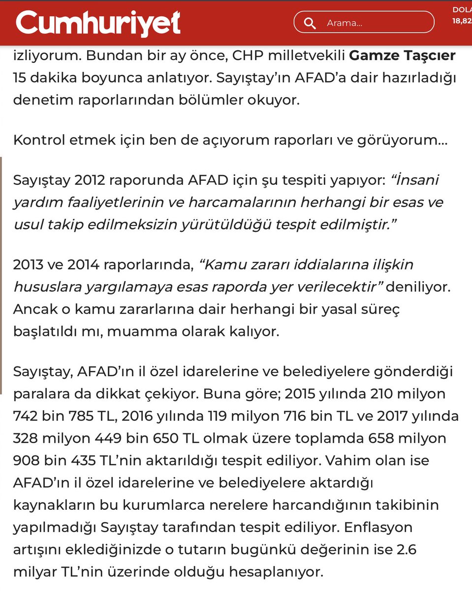 asfaltosman's tweet photo. Ahbap topladığı bağışları yönetemez, Afad’a aktarılmalı diye ortaya çıktı Akp’liler. O zaman Afad’ın parayı nasıl yönettiğine  bakalım, Sayıştay raporlarıyla. https://t.co/L4H93tblxw
