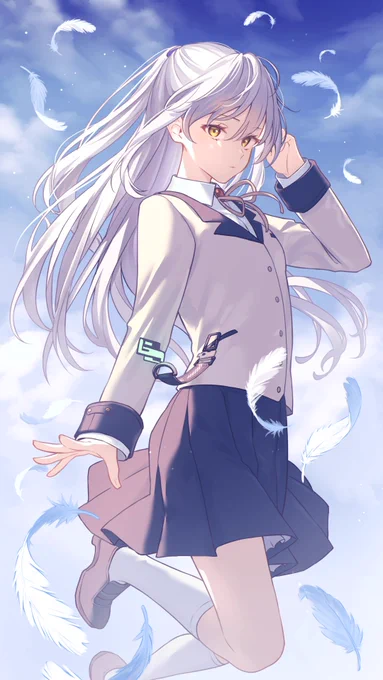 『ヘブンバーンズレッド』の応援イラストにて「立華かなで」を描かせていただきました!ヘブバン1周年を記念して、現在『Angel Beats!』とのコラボが開催中です!ぜひチェックしてみてください! #ヘブバン #ヘブバンAngelBeatsコラボ 