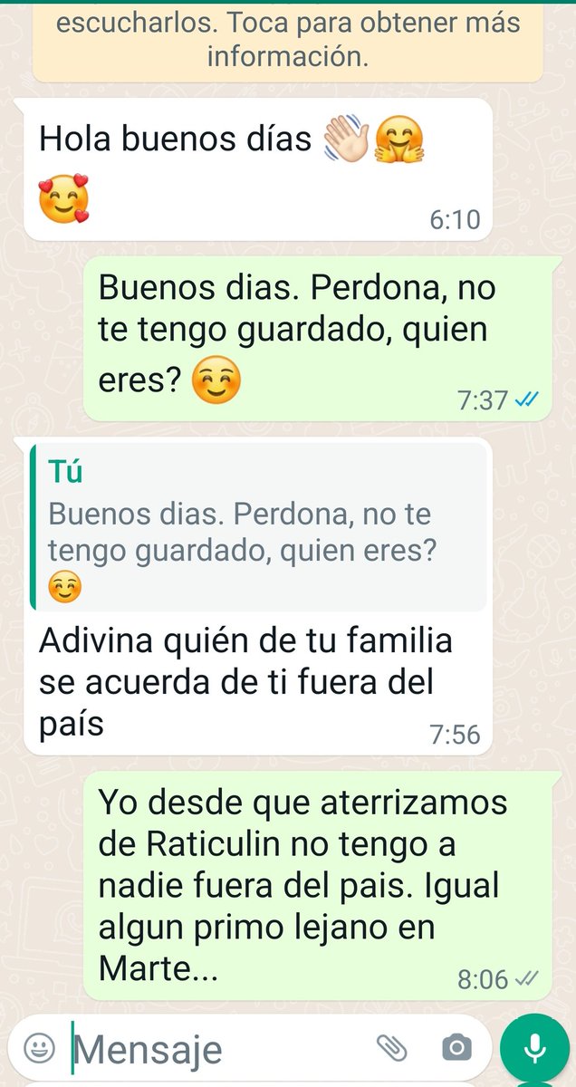 Pensaba que estas cosas no pasaban...