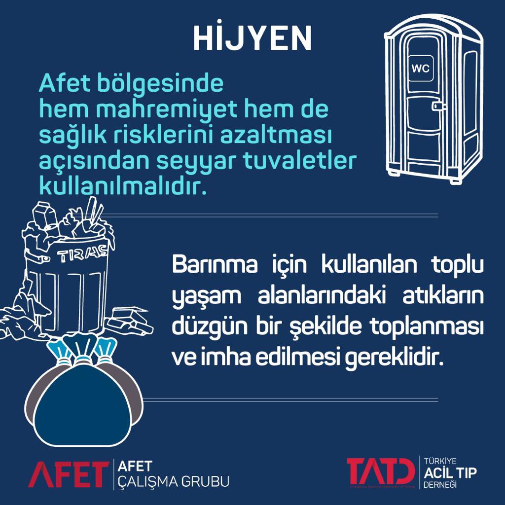 🚨Afet sonrası bunlara dikkat!🚨 
💧🦠Afet bölgelerinde riskli durumlar ve alınması gereken önlemler 👇🏻