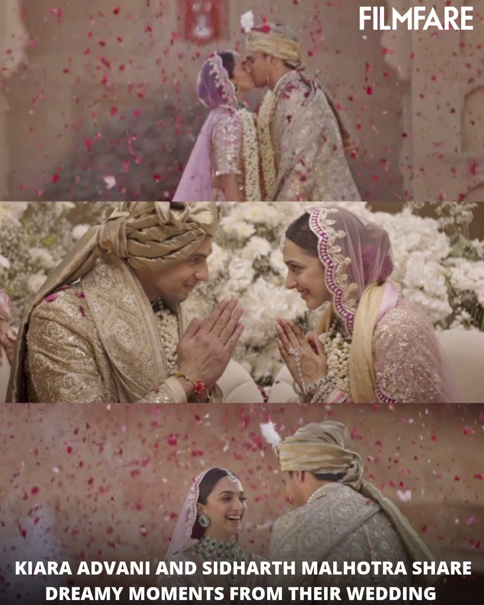 filmfare's tweet photo. What love looks like!💞✨

Here's your first glimpse inside #KiaraAdvani and #SidharthMalhotra's dreamy wedding. https://t.co/OcE0oJ4xio