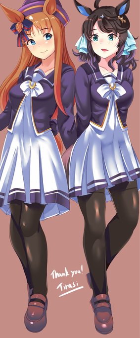 ウマ娘よりグラスワンダーとデアリングタクトですSkebありがとうございました!差分等はPSD形式でご確認ください#Skeb 