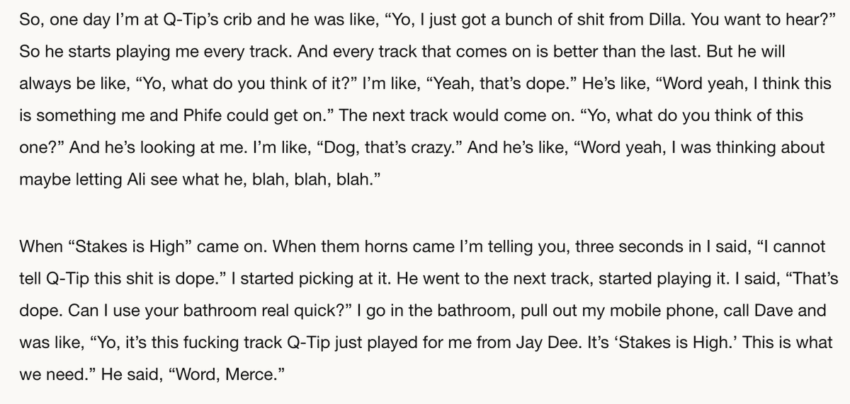 Posdnuos raconte comment De La Soul à chopé (chipé?) la prod de Stakes is High à Q-Tip (Okayplayer)