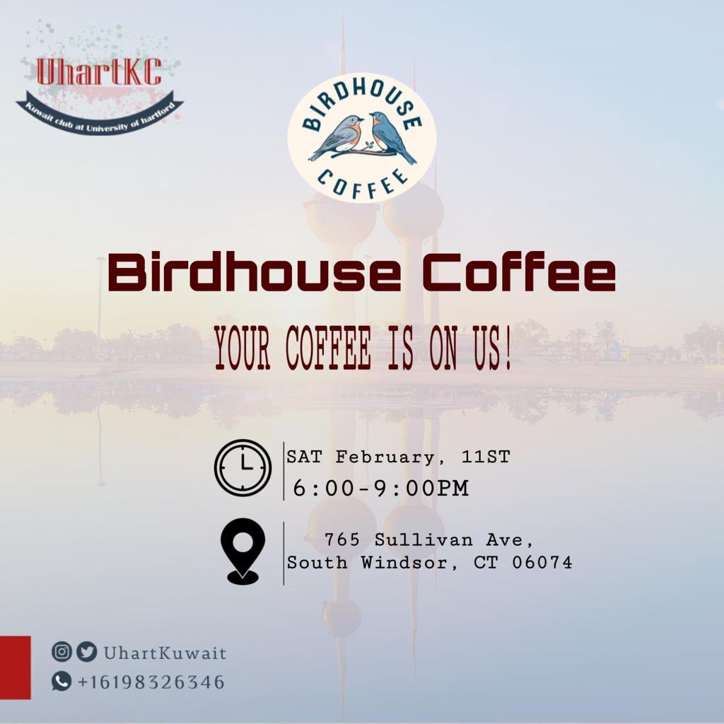 Your coffee is on us on Saturday from Birdhouse Coffee ! Come over and grab a free drink.