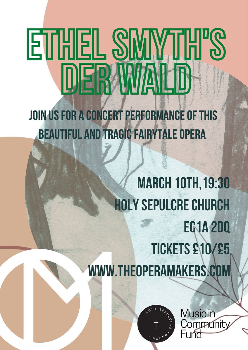 Exactly 1 month to go till our performance of Der Wald! Have you got your tickets yet?

Don't miss this unique opportunity to hear the work of the phenomenal <a href="/DameEthelSmyth/">Dame Ethel Smyth</a>!

tickettailor.com/events/theoper…

#femalecomposer #ethelsmyth #derwald #opera #fairytale