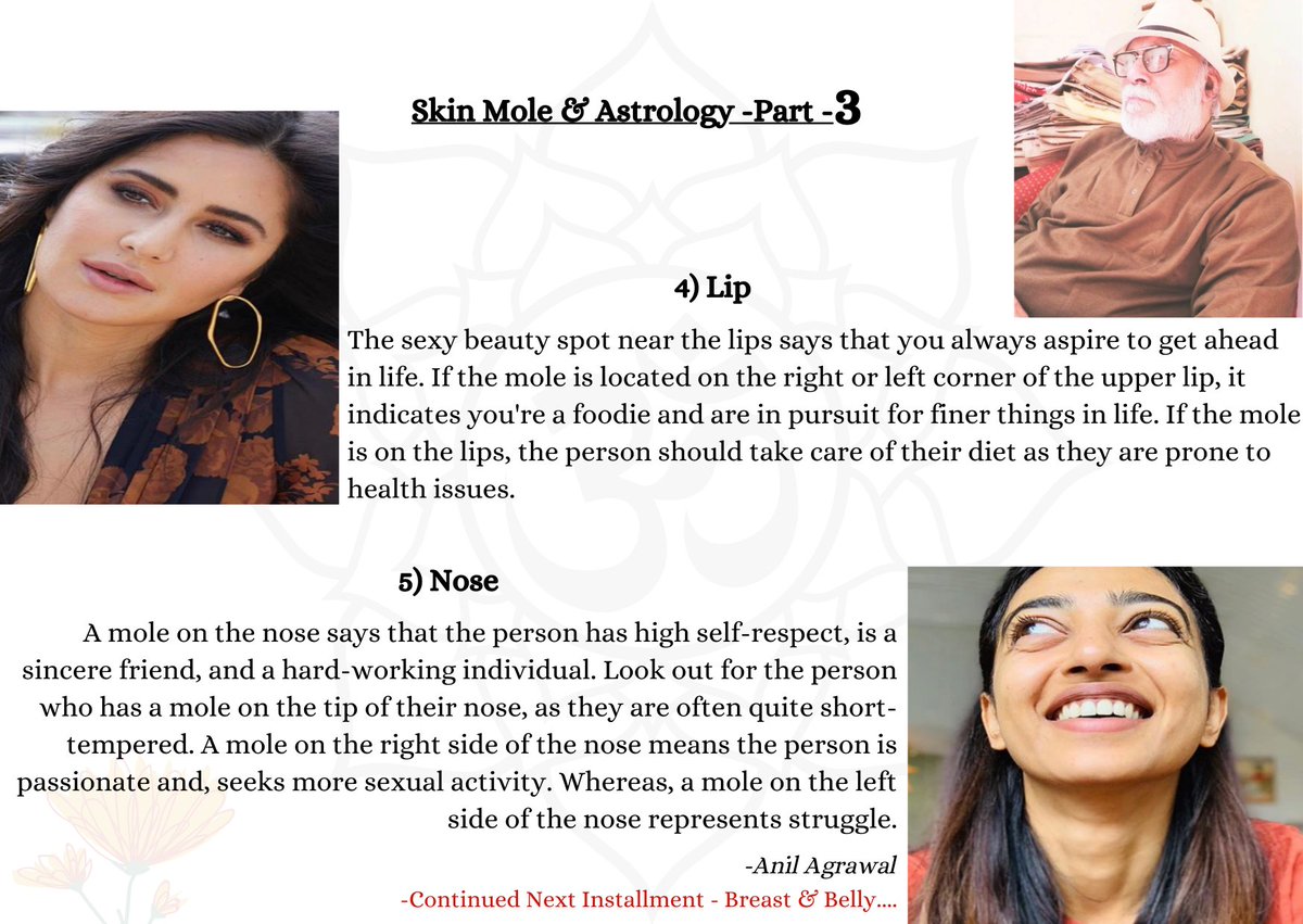 Skin Mole &amp; Astrology -Part -
3