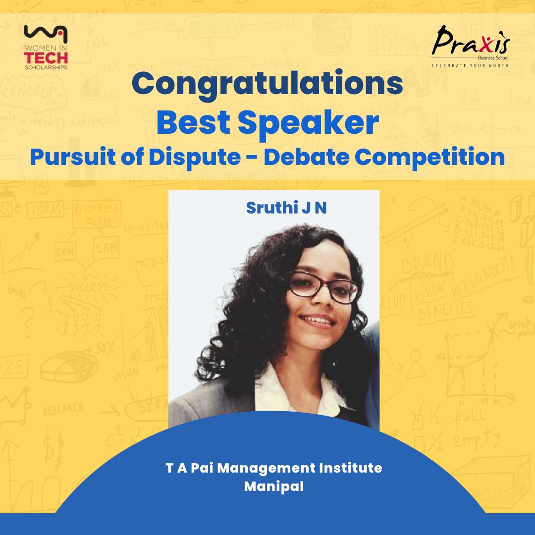 RT @Praxis_Tweets: We are delighted to announce the winners of #PursuitofDispute – the #debate #competition of #Spardha2023 – the annual intercollegiate fest of #PraxisBusinessSchool.

#CelebrateYourWorth