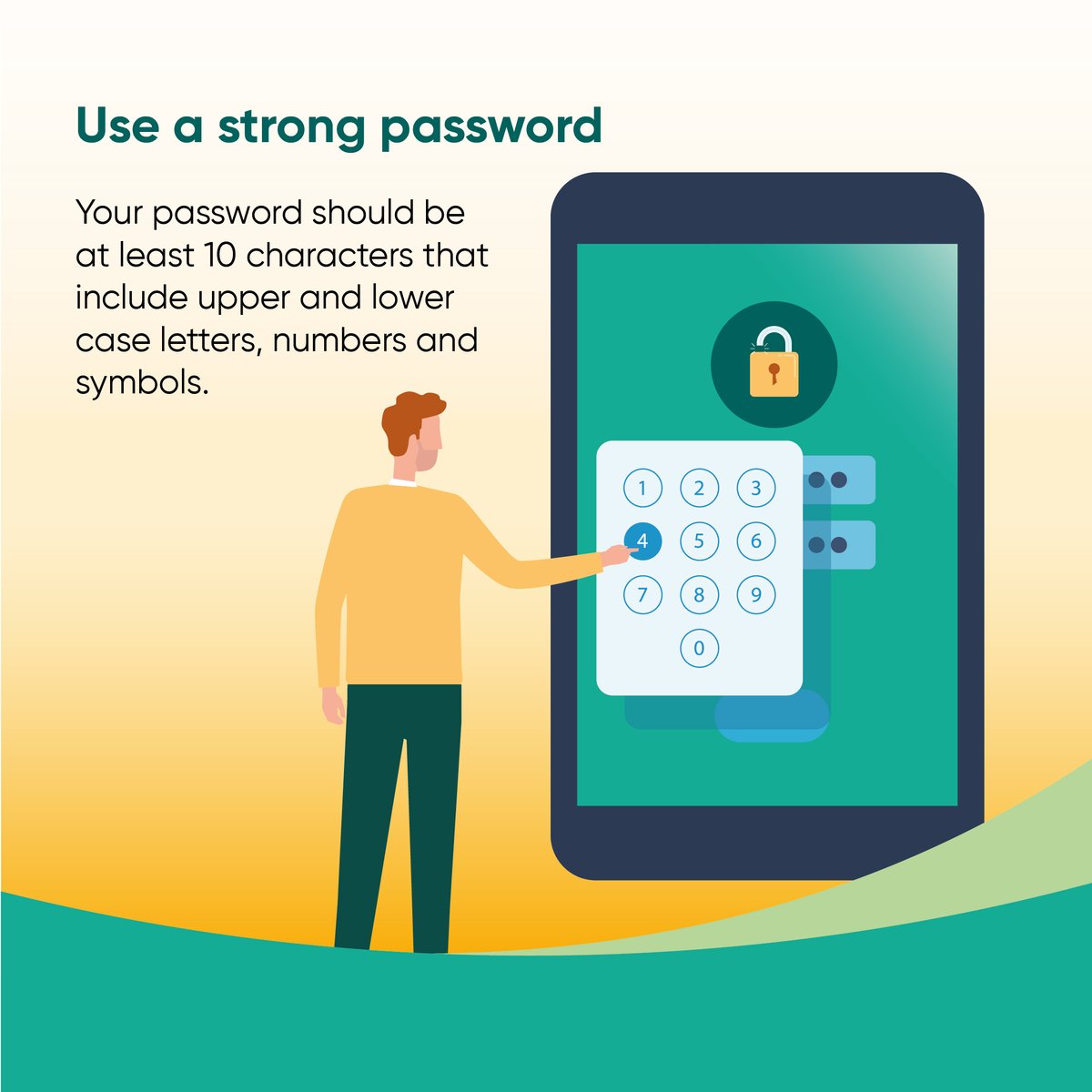 BaiduriBank's tweet photo. Did you know that the most common password used all over the world is 123456.? Don’t use that. Stay safe online: make sure to create strong, unique passwords, change it up once in a while and never share them with anyone! 
#baiduribank  #cybersecurity #reminder #passwordsafety https://t.co/yASRQ18KFG