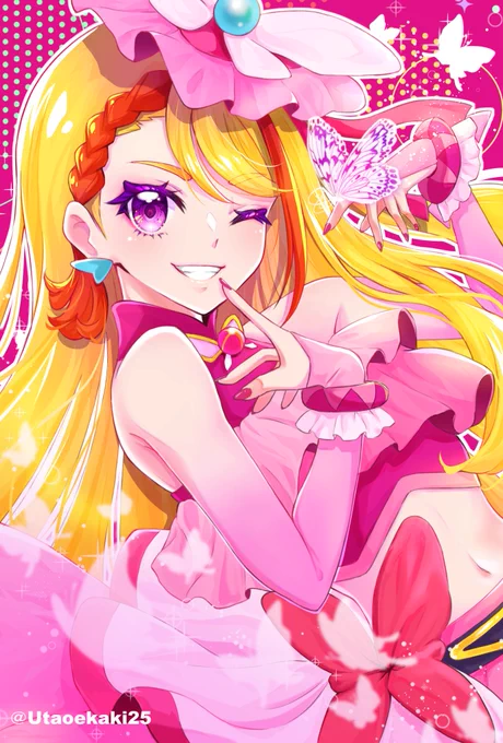 アゲてひろがるワンダホー!な、キュアバタフライさんは姉御肌なのか破天荒なのか気になる #precure 