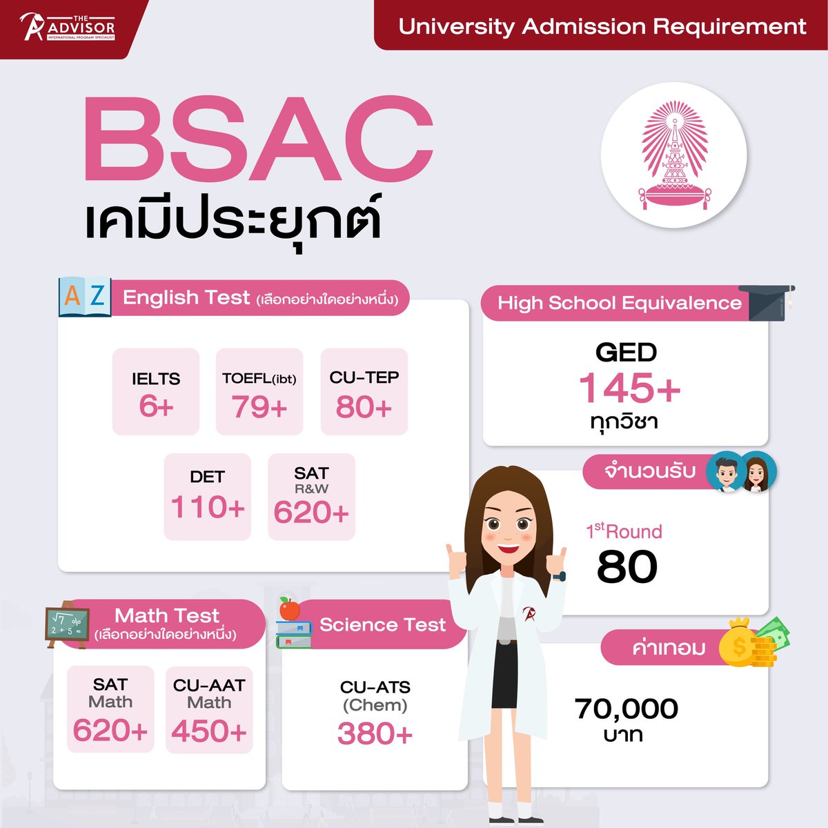 theadvisorac's tweet photo. รวมเกณฑ์คะแนน CU Inter สายวิทย์
พร้อมค่าเทอม และจำนวนรับมาให้ครบ!!
อ่านเพิ่มเติม คลิก https://t.co/oWlwBePtXF
#tcas66 #Tcas #IELTS #เด็กอินเตอร์ #admission #AdmissionOpen2023 #admission #เรียนต่อต่างประเทศ #ติวIelts #ติวIeltsที่ไหนดี #ged #sat #igcse https://t.co/PeQEj9MenH