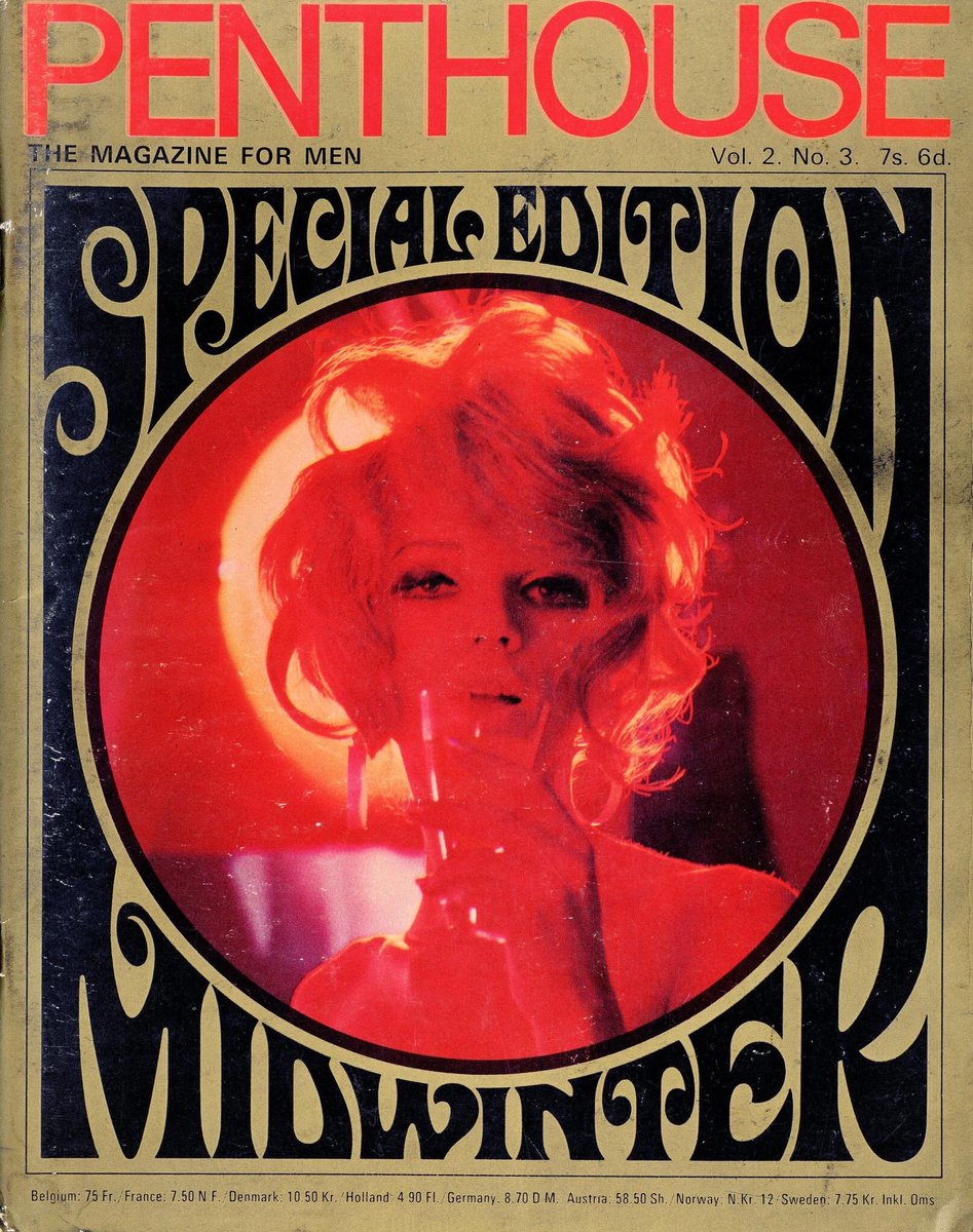 Wild cover graphics for this December 1966 edition of #Penthousemagazine #60sart #graphics #psychedelic