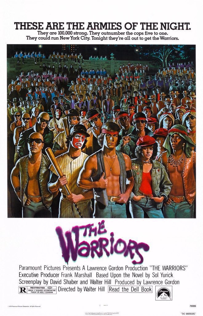 FilmNewsNos's tweet photo. 🎬MOVIE HISTORY: 44 years ago today, February 9, 1979, the movie ‘The Warriors’ opened in theaters!
#MichaelBeck #DeborahVanValkenburgh #JamesRemar #BrianTyler #DavidHarris #TomMcKitterick #MarcelinoSanchez #TerryMichos #DorseyWright #RogerHill #DavidPatrickKelly #LynneThigpen https://t.co/ZciAz5HR3D