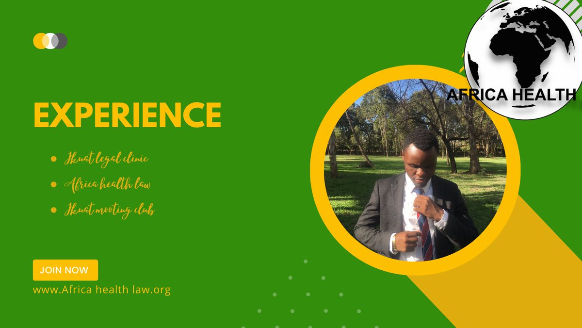 AfricaHealthLaw's tweet photo. Meet Lennox Angungu,a researcher at Africa health law. He is an enthusiast of human rights, litigation and judicial review. 
#africahealth #stayhealthy #healthlawyer #healthorganization https://t.co/p4y8idB7wK