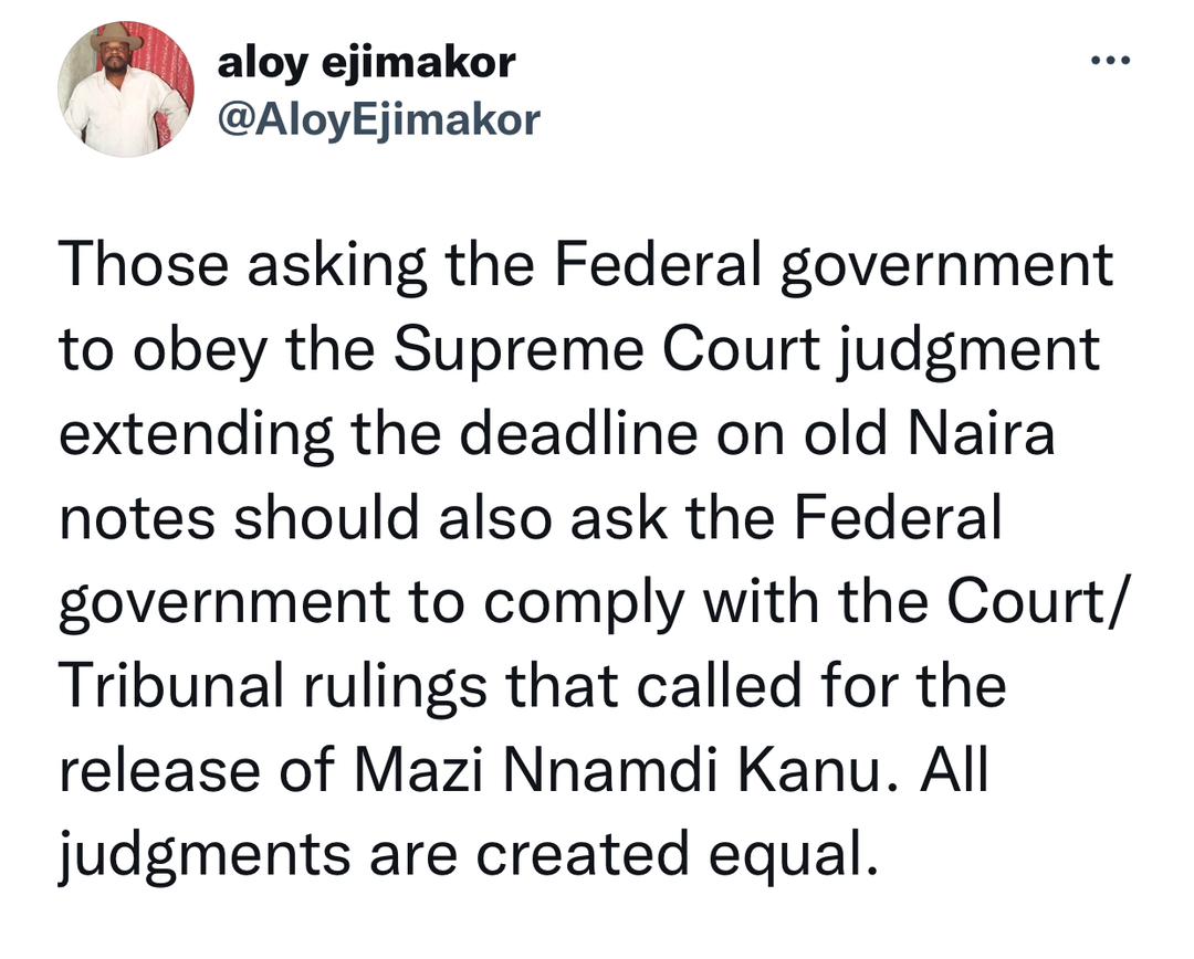 umuchiukwu's tweet photo. From Barrister @AloyEjimakor Special counsel to Mazi Nnamdi Kanu and IPOB https://t.co/1unlxeURrZ