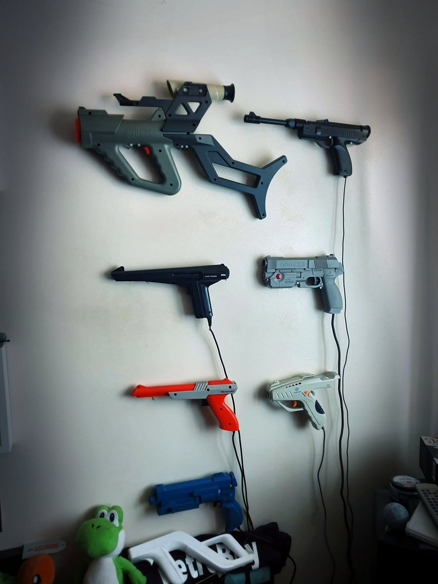 RetroBoyJon's tweet photo. Light guns!
One of the coolest things about gaming back in the day when CRT TVs were a thing was light gun games, always made it feel closest to an arcade in your bedroom.
What's your favourite light gun/ light gun game?
#RetroGaming https://t.co/oqMFE9svcC