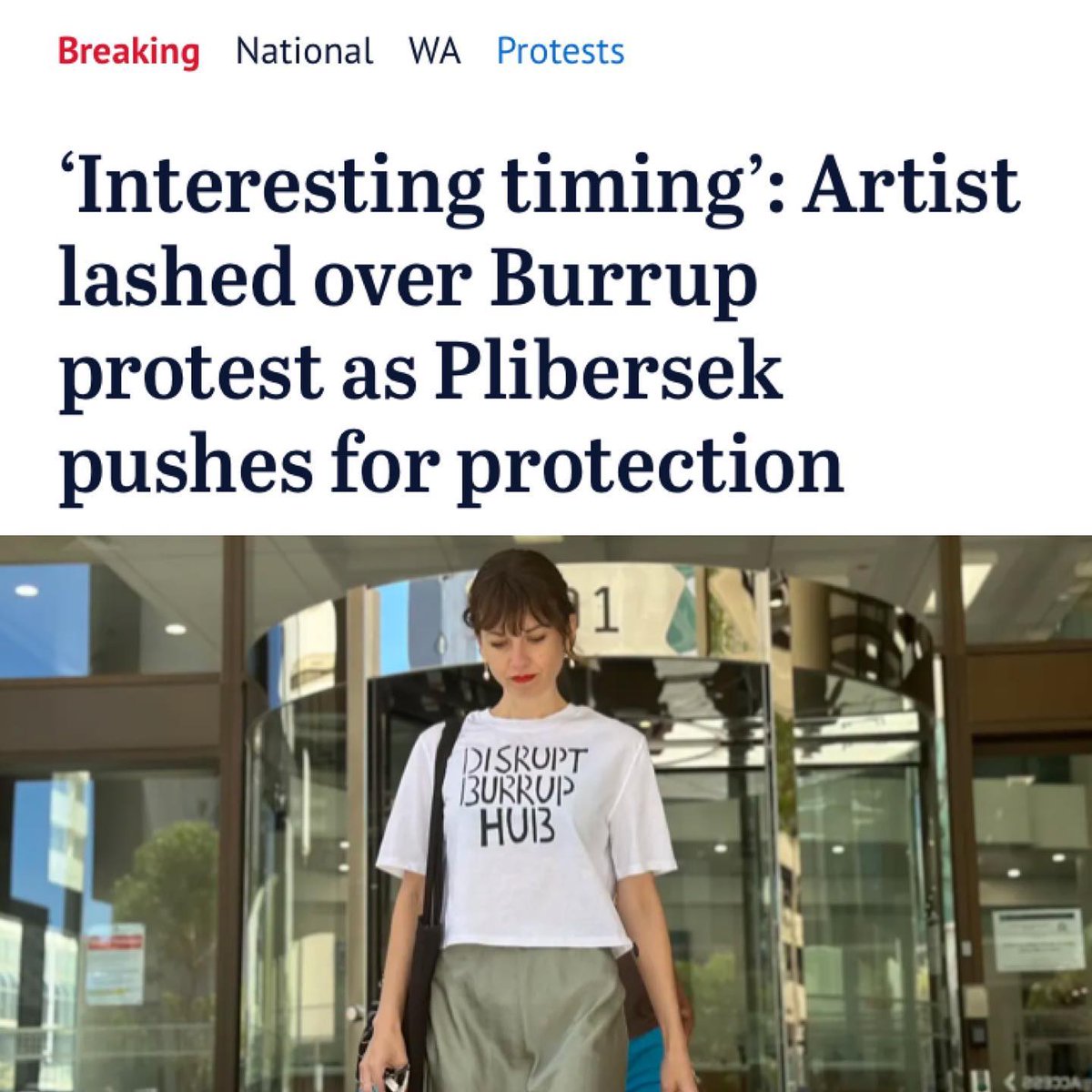 BREAKING ⚡️ Today Joana faced Perth Magistrates Court for her action at the Art Gallery of WA last month. Joana was convicted of criminal damage and handed down $7,500 in fines and costs for damage.