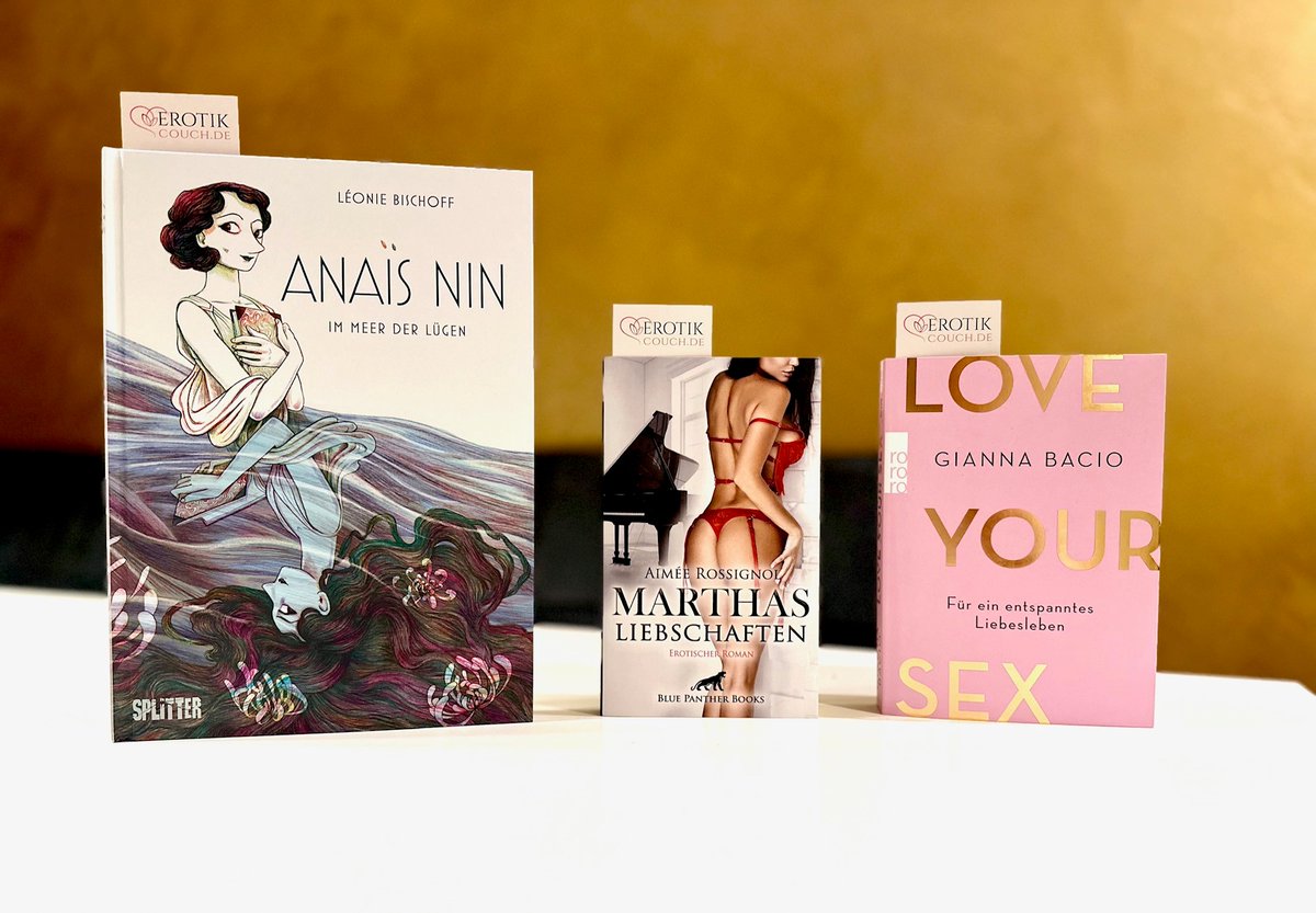 Das sind sie! Die drei Bücher auf unserer Shortlist zur Wahl „Buch des Jahres 2022“ auf der Erotik-Couch: 
„Anaïs Nin“ (@SplitterVerlag) 
„Marthas Liebschaften“ (im Bild Taschenbuch / aktuelles ebook: <a href="/bastei_luebbe/">Bastei Lübbe</a>)
„Love Your Sex“ (<a href="/rowohlt/">Rowohlt Verlag</a>) 
Alle Infos: erotik-couch.de/magazin/buch-d…