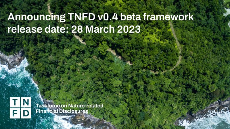 📅 TNFD beta framework v0.4 set for release | March 28th 

This is the fourth and final beta framework, marking the final stages of our open innovation approach.
February 14 | Deadline to give feedback on v0.4 ▶️ ow.ly/n3SQ50MOc4t
#TNFD #naturefinance