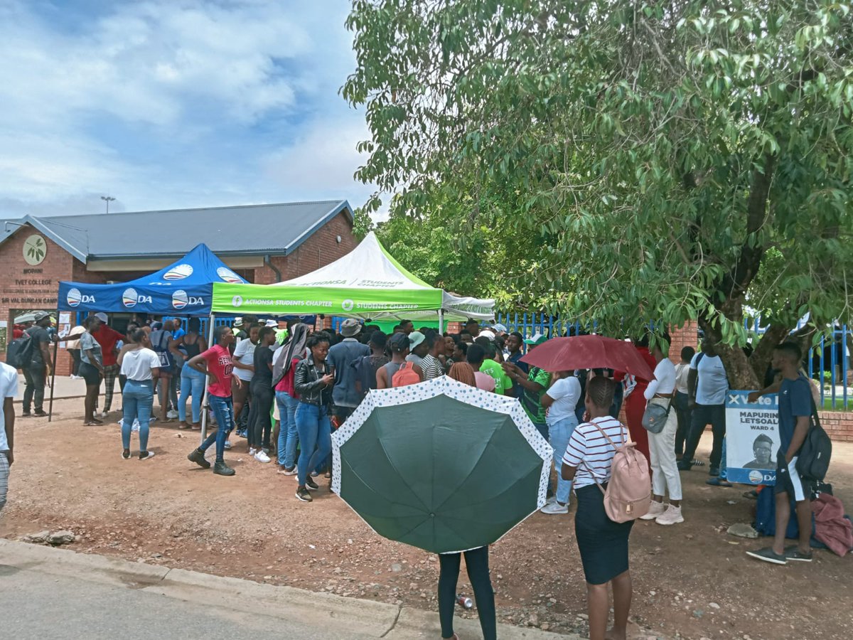 <a href="/Action4SA/">ActionSA</a> at Mopani TVET College today contesting the SRC elections. As first time contestants,we are excited at the prospect of laying our footprint in all institutions of higher education in the Province. @YAC_Limpopo leading the way as agents of change among the youth 💚🇿🇦💯