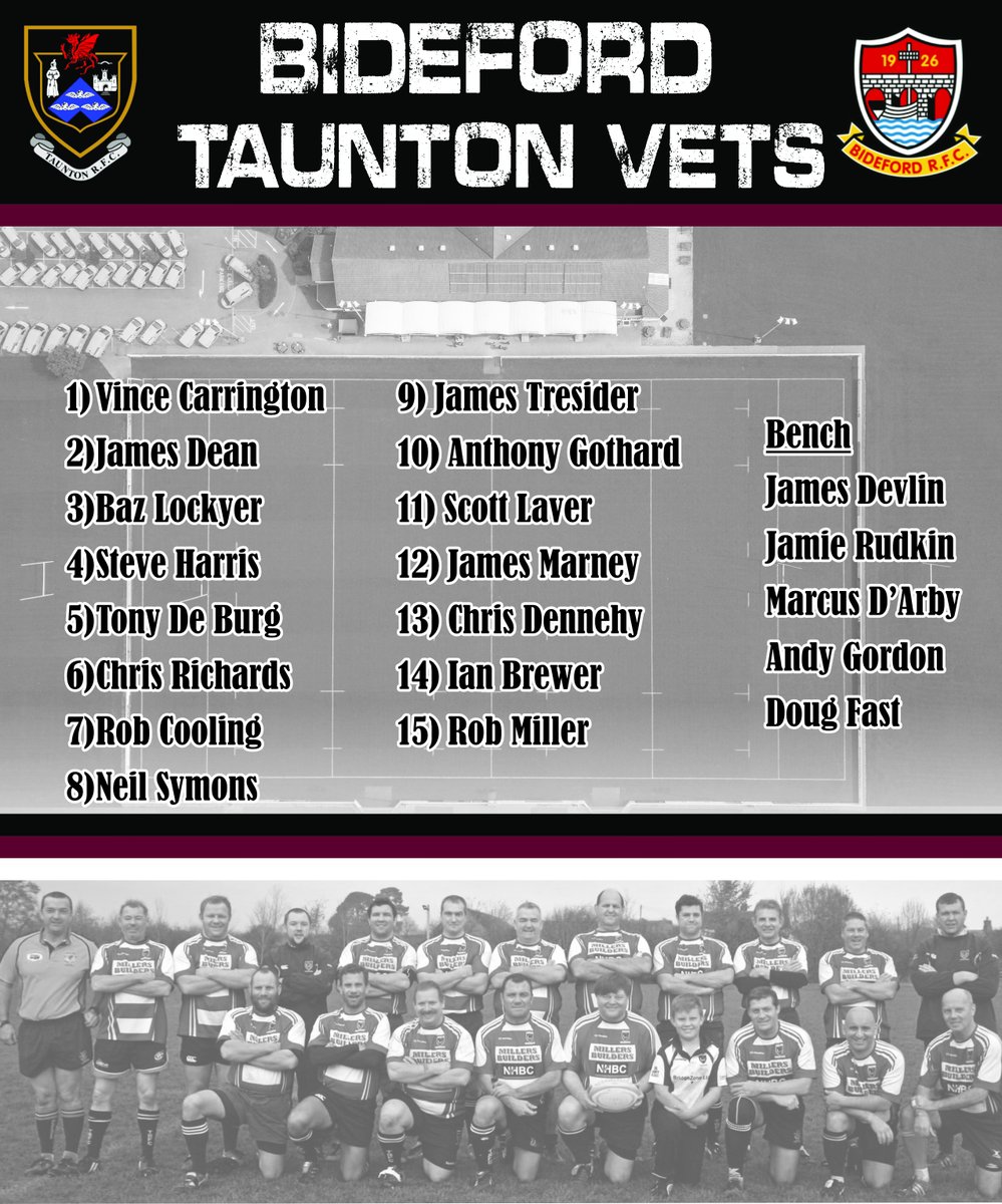 tauntonrfc's tweet photo. 🏉Taunton RFC Vets🏉

Some very familiar names in the Vets squad who will be heading to Bideford this weekend for a friendly fixture. Enjoy the game lads and hopefully you have all recovered by the 25th for the former players lunch 🍽🍻🍺 https://t.co/C4ivRkxTnJ
