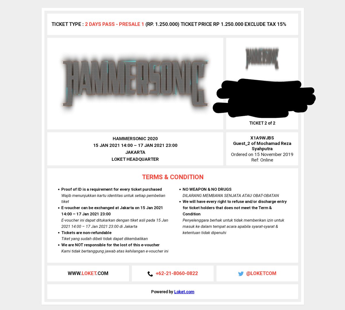 reremomon's tweet photo. Wts 2 tiket hammersonic, atas nama gue sendiri. Langsung dm aja ya thx https://t.co/DB4WjMdPis