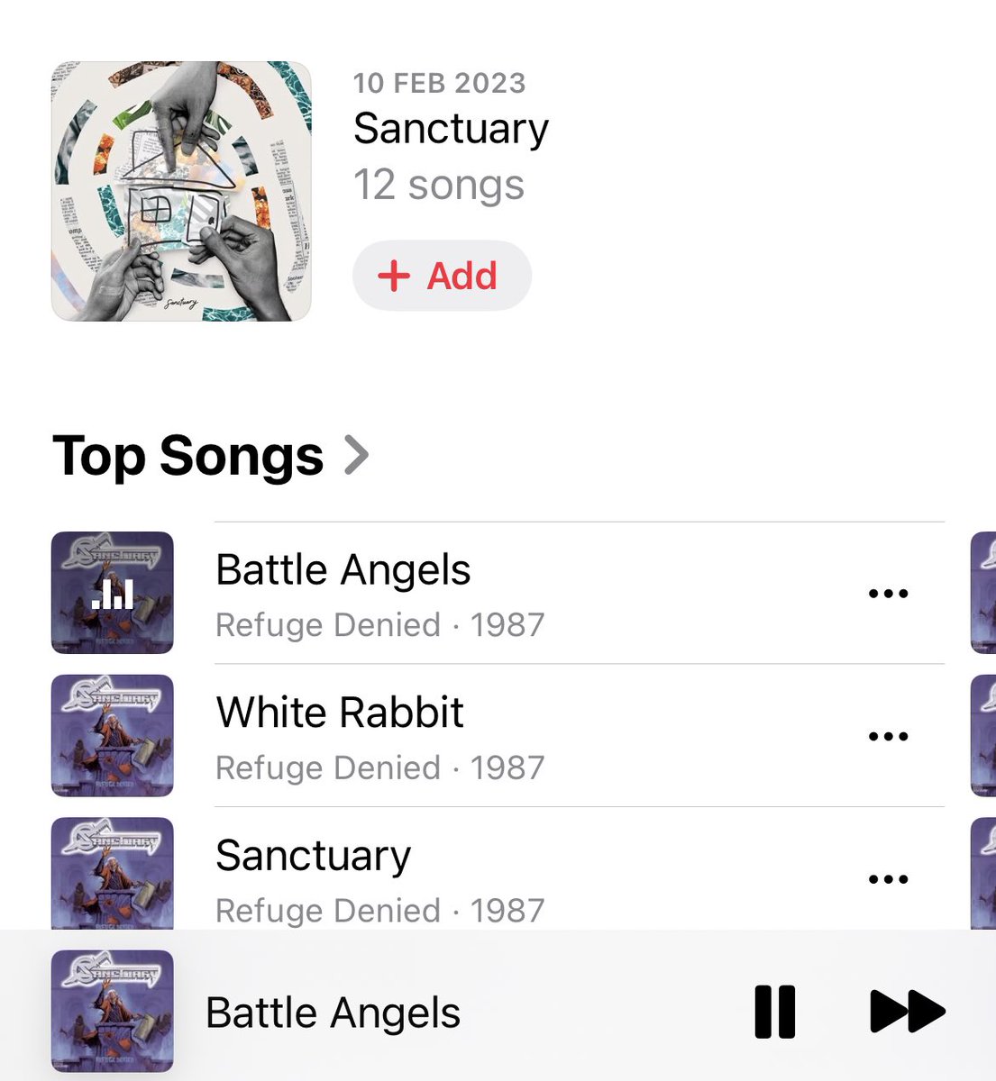 ⁦<a href="/AppleMusic/">Apple Music</a>⁩ You might need to separate these two Sanctuary albums - definitely not the same artist 😉