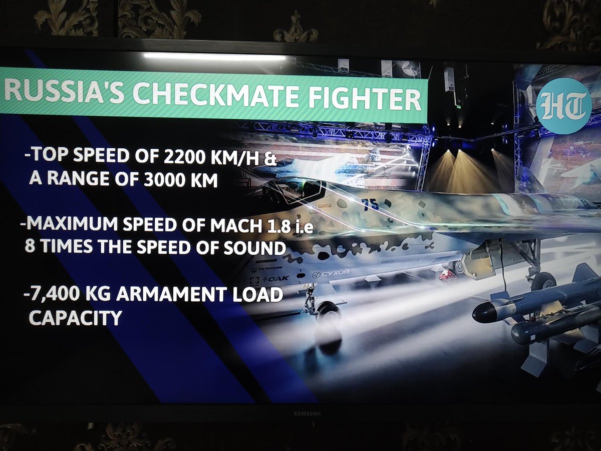 SachinDPatange's tweet photo. There is no way India can let go of this opportunity #Su75Checkmate . Hope IAF has briefed the RM properly.
8 times the speed of sound!
The ability to shoot down enemy aircraft without even leaving the ground!
This is a game changer as per @htTweets 😳
#yehbharatkepatrakaar https://t.co/KDVndzxYeE