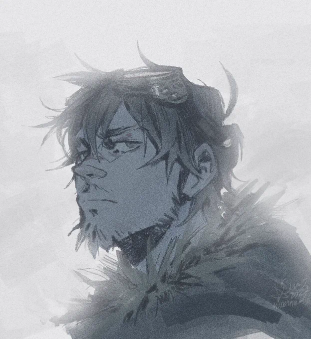 His name is K and he's not the protagonist of my project but he's probably the most loved character and most representative of my whole image ngl. Here you go :)  